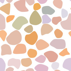 Seamless abstract colored geometric rounded shapes pattern. Background, design, effect & style.