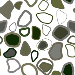 Seamless abstract conceptual geometric rounded shapes pattern. Color, texture, backdrop & line.