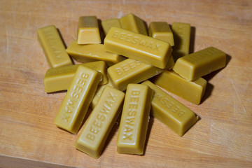 Bars of beeswax