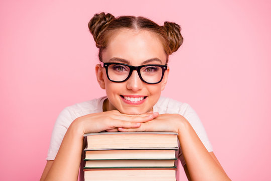 Close up portrait of sweet, beautiful, pretty and dreamy reader 