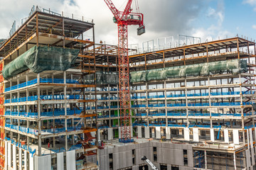 New modern building construction in Boston