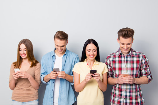 Mobile operator makes big discounts on messages Group of four b