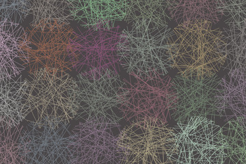 Abstract geometric background with shape of messy random line circles pattern. Creative, decoration, style & art.