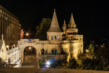Fototapeta premium Towers of the Fishermen's Bastion in Budapest, Hungary