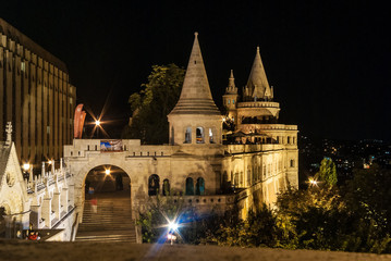 Towers of the Fishermen's Bastion in Budapest, Hungary