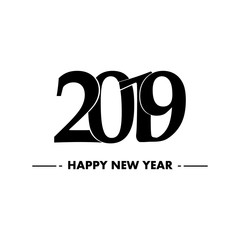 2019 Happy New Year or Christmas background creative design for your greetings card, flyers, invitation, posters, brochure, banners, calendar