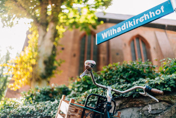 Vintage Fahrrad in der Altstadt von Stade
