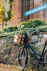 Vintage Fahrrad in der Altstadt von Stade