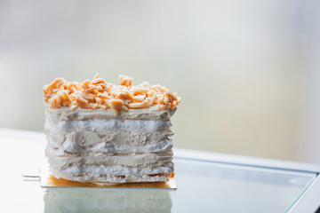Coffee Meringue Cake with Almond