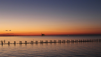 Obraz na płótnie Canvas Sunset over Docks