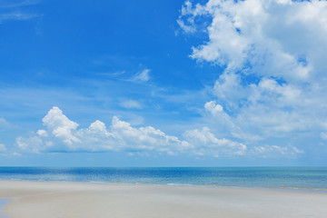 Beautiful Tropical beach with clear blue sky.