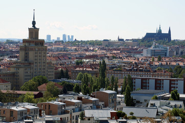 Obraz premium Panorama of the south-eastern part of the Czech capital. Prague.