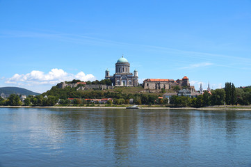Fototapeta na wymiar Esztergom the first capital of Hungary, view of the basilica.