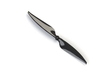 Carbon fiber propellers for a quadcopter drone.