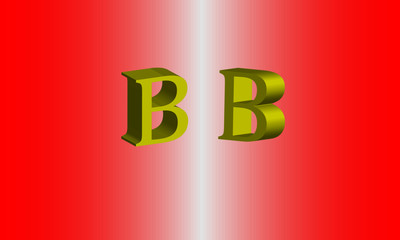 3D Letter B
