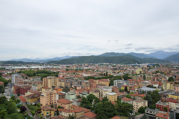 Fototapeta na wymiar View ower Brescia town Italy.