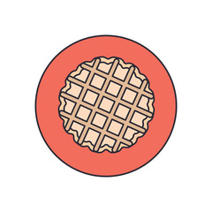 Waffles icon, cartoon style