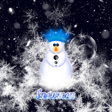 snowman corona azul navidad