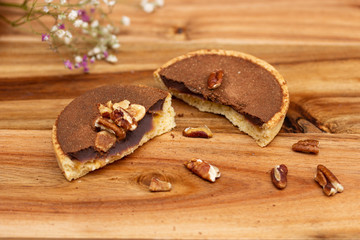 Chocolate Breakfast Tart with Walnuts in Paris, France