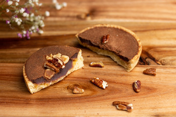 Chocolate Breakfast Tart with Walnuts in Paris, France
