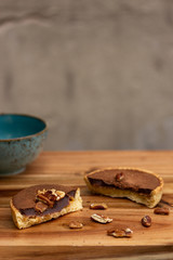 Chocolate Breakfast Tart with Walnuts in Paris, France