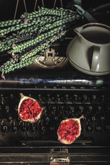 Fig coffee typewriter