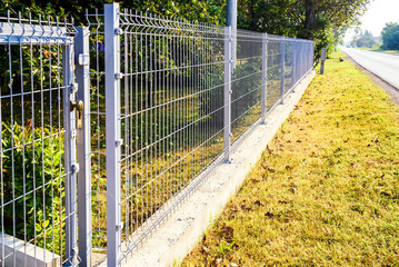 grating wire industrial fence panels, pvc metal fence panel