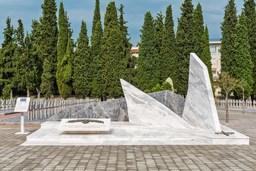 Thessaloniki, Greece - August 16, 2018: Zeitenlik war cemetery in Thessaloniki.  Contains the...