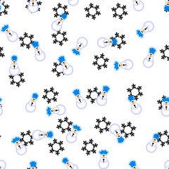 pattern patron navidad muñeco de nieve snowman azul