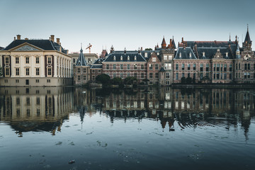 Fototapeta na wymiar Buildings in The Hague city center, the Netherlands