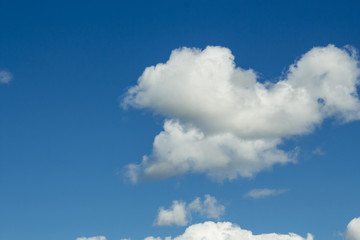 white clouds on blue sky background