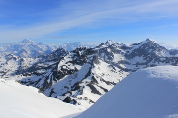 massif du mont Blanc en hiver