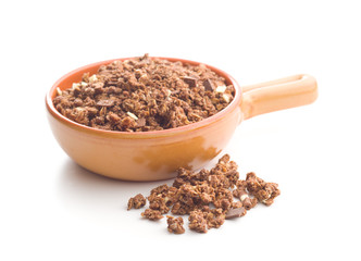 Healthy chocolate granola.