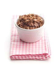 Healthy chocolate granola.