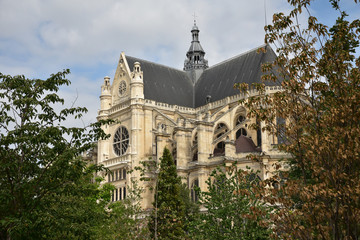 Fototapeta na wymiar Architecture gothique de Saint-Eustache à Paris, France