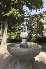 The Buberlfountain in Baden-Baden. Baden Wuerttemberg, Germany, Europe.