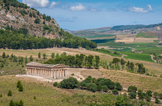 The Temple of Venus in Segesta, ancient greek town in Sicily, southern Italy.