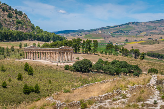 The Temple of Venus in Segesta, ancient greek town in Sicily, southern Italy.