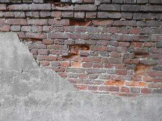 Old wall made of red brick