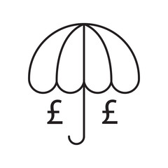 pound money protection icon vector design illustration