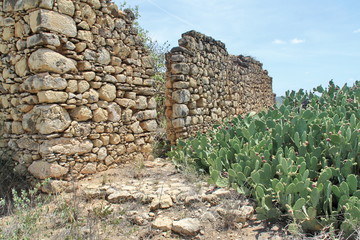 ruins at the site of the fighting in Angola