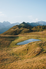 mountain lake panorama