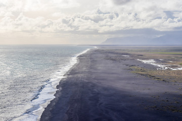 Black sand beach in Vik (Iceland)