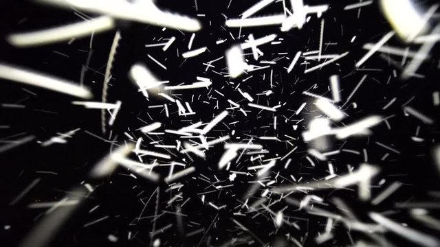 Blurring moving and swarming flying insects. Abstract background of many mosquitoes flying around at night in bright light. Mating Mayflies swarming near the water for mating. 3d deep particles.