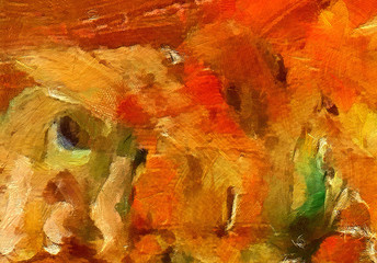 Impression abstract texture art. Artistic bright bacground. Stock. Oil painting artwork. Modern style graphic wallpaper. Strokes of paint. Colorful pattern for design work.