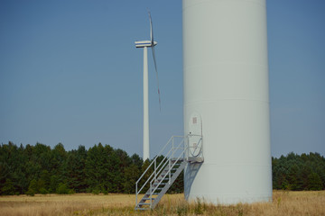 Windturbine at sunny day