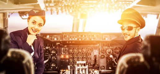 People in work. Airport background 