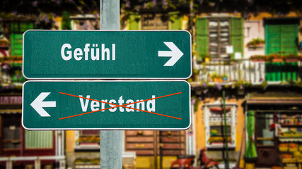 Fototapeta premium Schild 350 - Gefühl