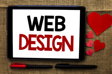 Handwriting text writing Web Design. Concept meaning Web Layout Template Responsive Webpage...