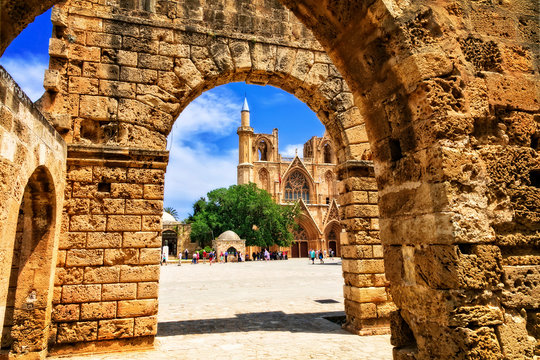 Landmarks of Cyprus -Lala Mustafa Pasha Mosque (St Nicholas Cathedral) in Famagusta
